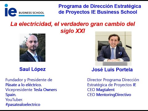 Conferencia coche eléctrico en el IE Business School de Jose Luis Portela y Saul Lopez