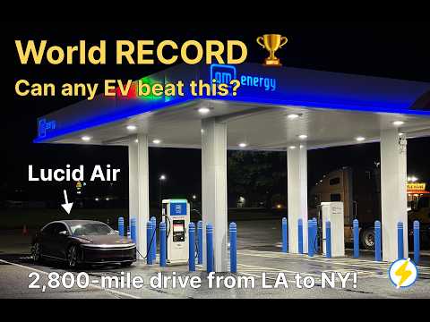 World record 2,800-mile drive in a Lucid Air - Can any EV beat this?